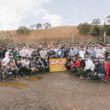 Rugby Team Photo at Paintball Activity